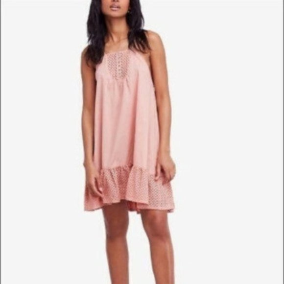 Free People Sleeveless Cotton Dress, Pink - Picture 2 of 4